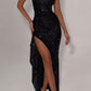Linda Maxi Dress - Black Glitter 
