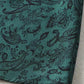 Green vintage mini dress with paisley pattern