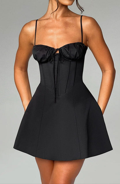 Elvera Mini Dress – Black