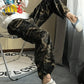 Green Hip Hop Loose Fit Camo Cargo Pants