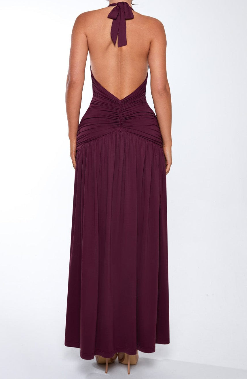 Concetta maxi dress – cherry lacquer 