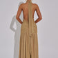 Aitana maxi dress – gold glitter