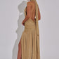 Aitana maxi dress – gold glitter