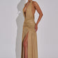 Aitana maxi dress – gold glitter