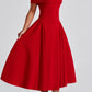 Luna Midi Dress - Red