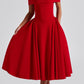 Luna Midi Dress - Red