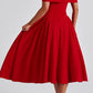 Luna Midi Dress - Red