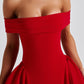 Luna Midi Dress - Red