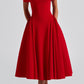 Luna Midi Dress - Red