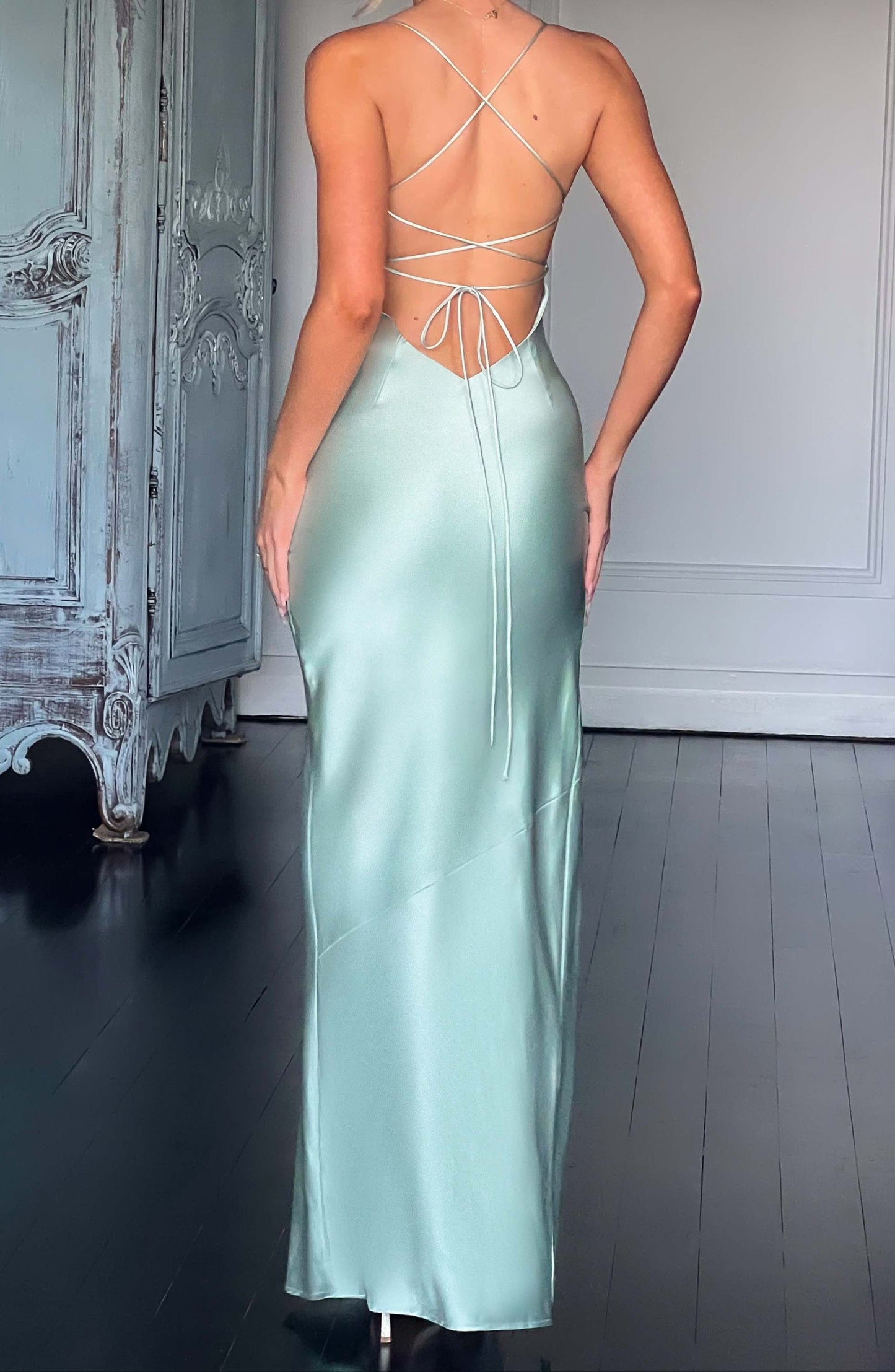 Vivia Maxi Dress – Sage Green 