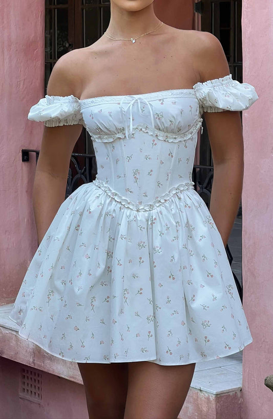 Clarice Mini Dress – Pink Floral Print