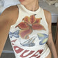 Y2k White Slim Tank Top with Print