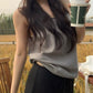 Solid Vintage Knit Backless Camisole