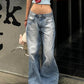 Vintage Washed Distressed Baggy Jeans