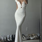 White Deep V Hollow Backless Maxi Dress