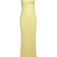 Yellow Vintage Slim Fit Cami Top &amp; Maxi Skirt Set