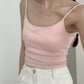 Solid Color Y2K Back Twist Cami Top