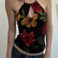 Vintage Floral Hollow Out Cami Top