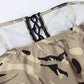 Hip Hop Camouflage Lace Up Bandeau Top