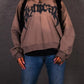 Punk Gothic oversize hoodie with wash effect and letter print