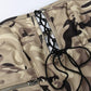 Hip Hop Camouflage Lace Up Bandeau Top