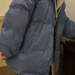 Vintage Oversize Mock Two Piece Puffer Jacket with Hoodie