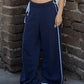 Vintage Embroidered Number Drawstring Sweatpants