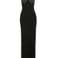 Black Lace Slim Cami Maxi Dress