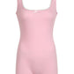 Pink Scoop Neck Slim Fit Jumpsuit