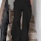 Vintage Irregular Crossed Waist Wide Leg Pants