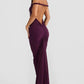 Halter Backless Pleated Wrap Hip Maxi Dress