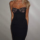 Black Lace Slim Cami Maxi Dress