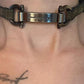 Punk Leather Engraved Metal Necklace