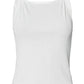 Solid Vintage Sleeveless Twisted Crop Top