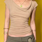 Light brown vintage short sleeve top