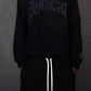 Punk Gothic oversize hoodie with wash effect and letter print