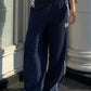 Vintage Embroidered Number Drawstring Sweatpants