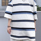 Unisex Contrast Color Hip Hop Oversized Stripe Short Sleeve Top