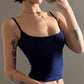 Navy Blue Classic U Neck Cami Crop Top