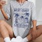 Vintage Coconut Palm Letter Print Short Sleeve T-Shirt