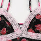 French Rose Pattern Lace Patchwork Cami Top