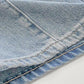 Blue vintage seam details wash boyfriend jeans