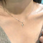 Vintage asymmetric necklace with star pendant