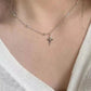 Vintage asymmetric necklace with star pendant