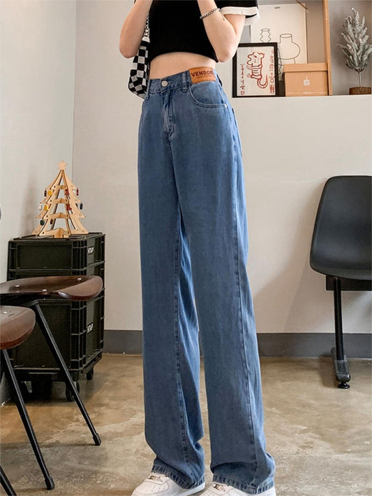 Basic baggy air jeans with a high waist