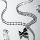 y2k star cross butterfly heart set pendant / y2k star cross butterfly heart set pendant