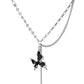y2k star cross butterfly heart set pendant / y2k star cross butterfly heart set pendant