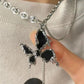 y2k star cross butterfly heart set pendant / y2k star cross butterfly heart set pendant