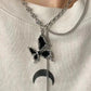 y2k star cross butterfly heart set pendant / y2k star cross butterfly heart set pendant