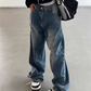 Vintage blue boyfriend jeans with washed effect